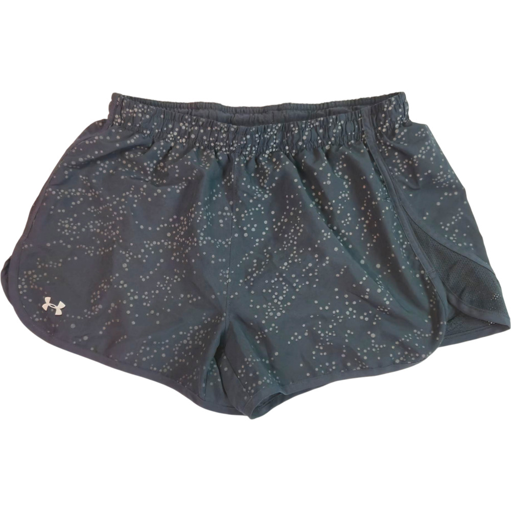 Under Armour Shorts Womens Small Black Spotted Loose Fit Heatgear Running Active